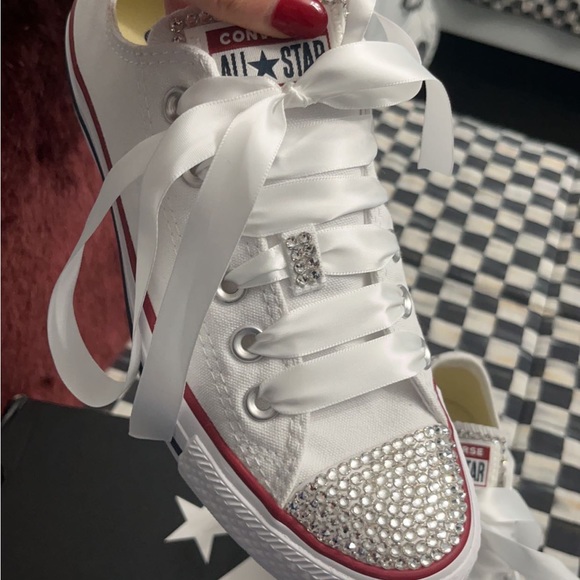 Crystal Converse white sneakers nwot  with box - Picture 5 of 9